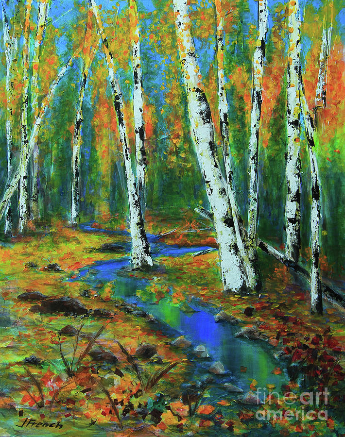 Aspens Painting by Jeanette French