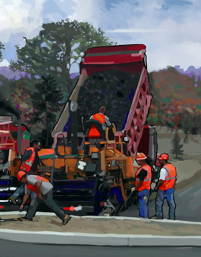 Truck Painting - Asphalt Crew by Brad Burns