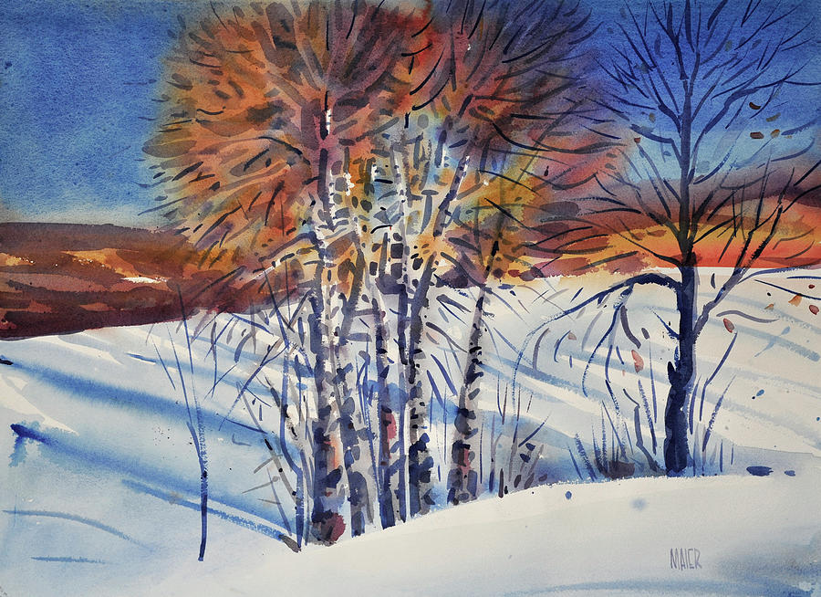 Aspin In The Snow Painting by Donald Maier