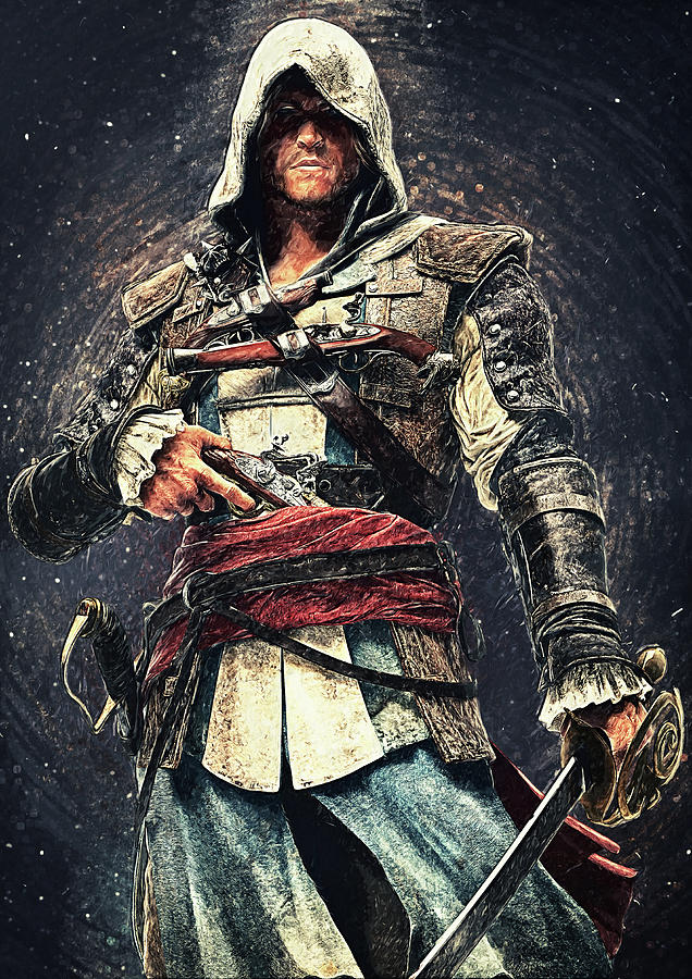 Assassin S Creed Edward Kenway Digital Art By Zapista