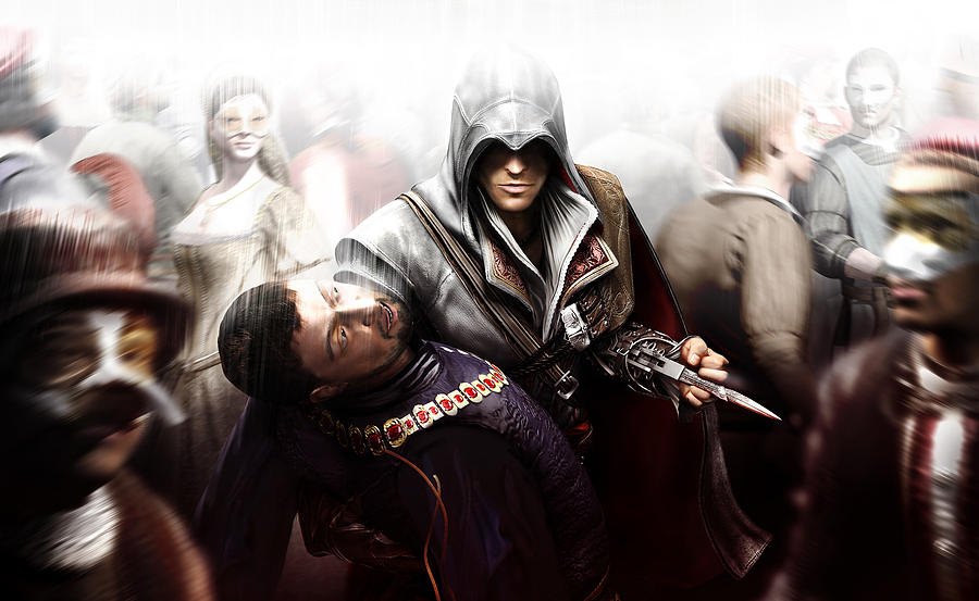 Winter Digital Art - Assassins Creed II by Maye Loeser