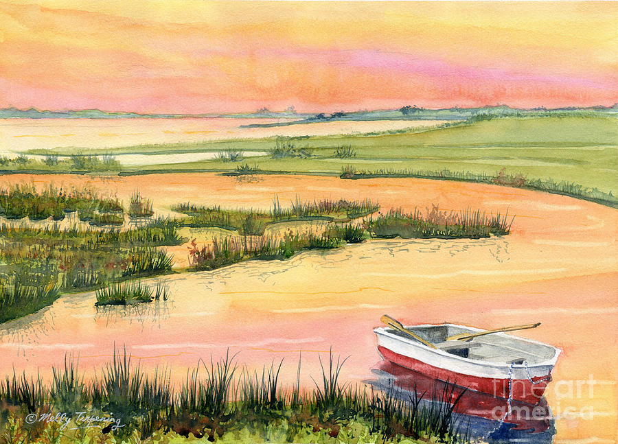 Assateague Marsh Painting by Melly Terpening