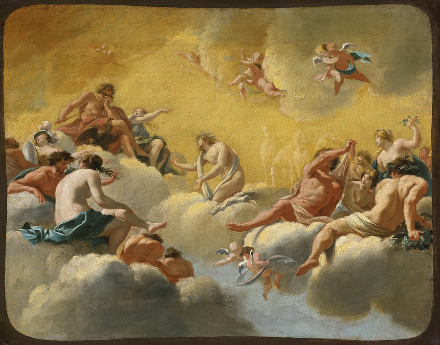 Assembly of the Gods Painting by Simon Vouet