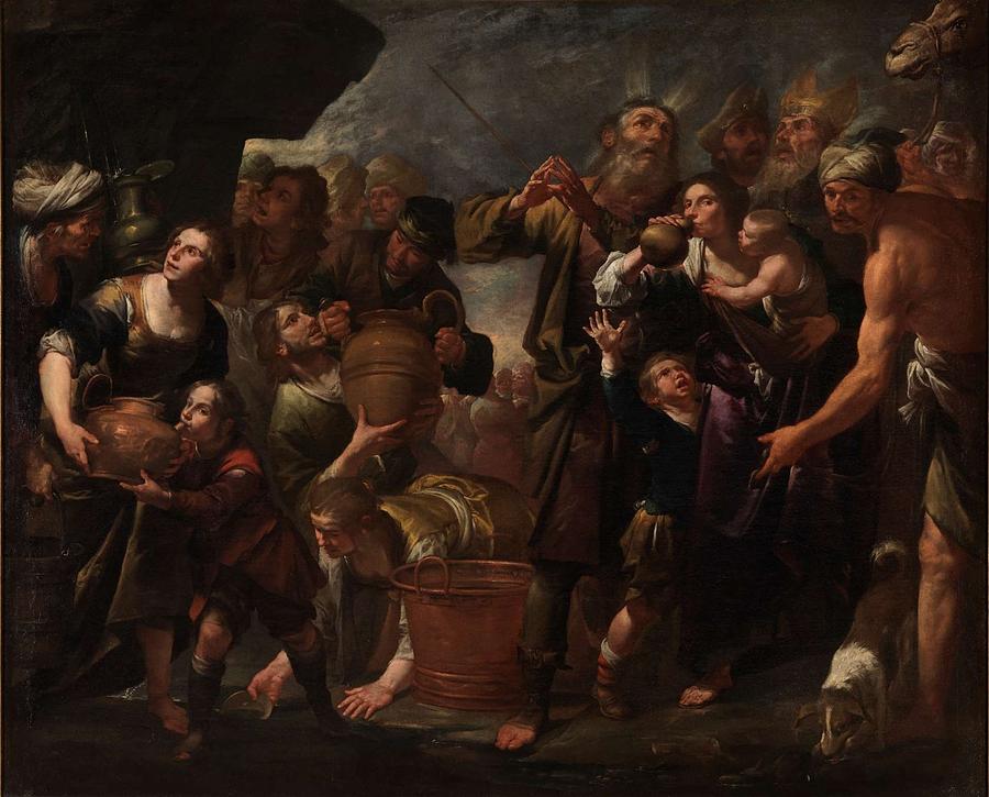Assereto, Gioacchino Genova, 1600 - Genova, 1649 Moses Striking The Water From The Rock Ca. 1640. Painting