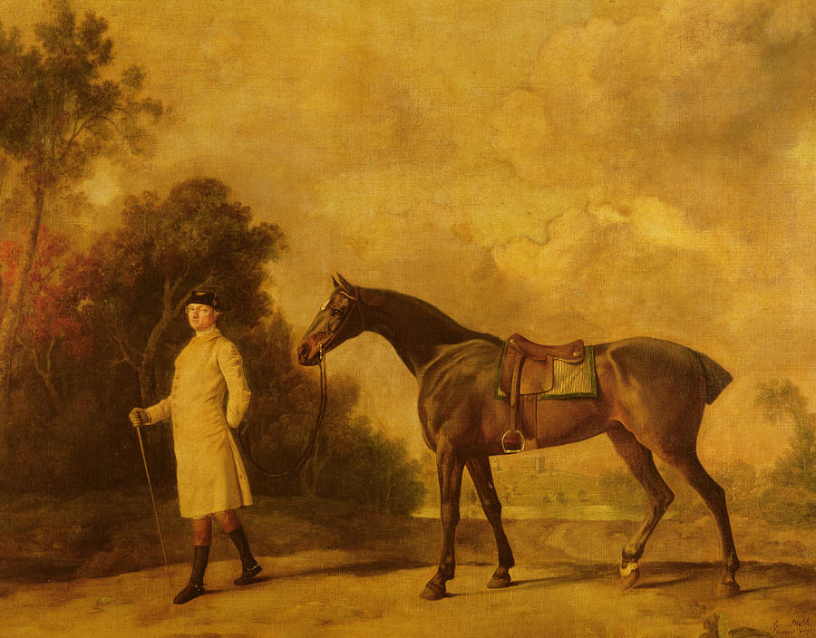 George Stubbs Painting - Assheton, first Viscount Curzon, and his mare Maria by George Stubbs