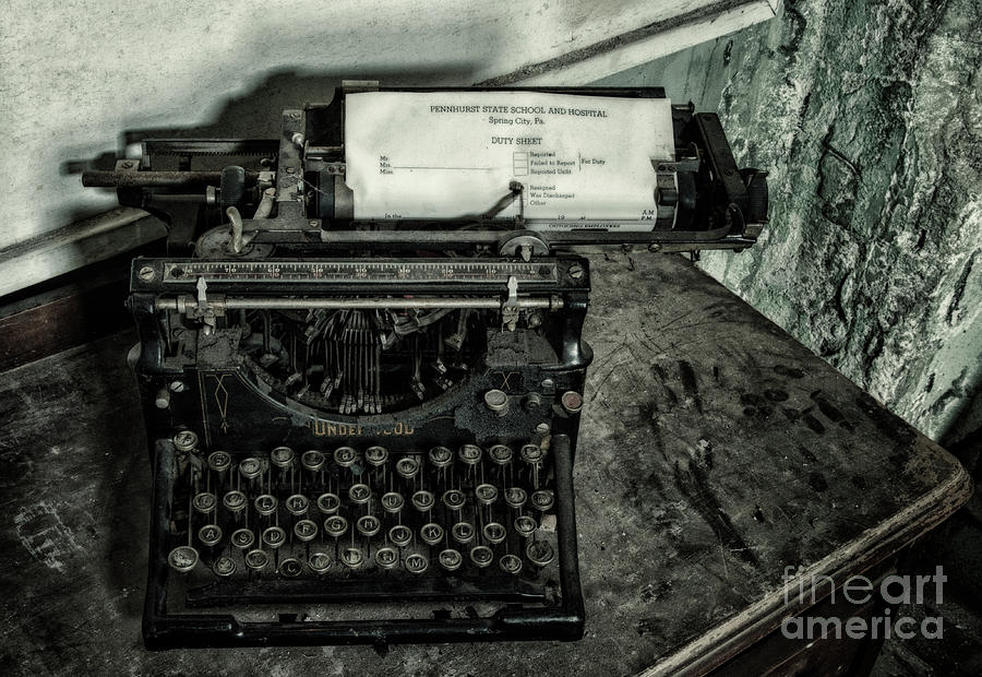 Typewriter Photograph - Assignments by Claudia Kuhn