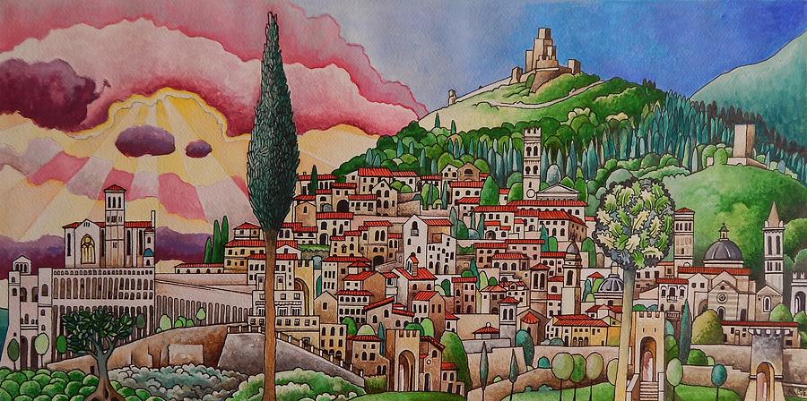 Assisi Painting by Neal Winfield