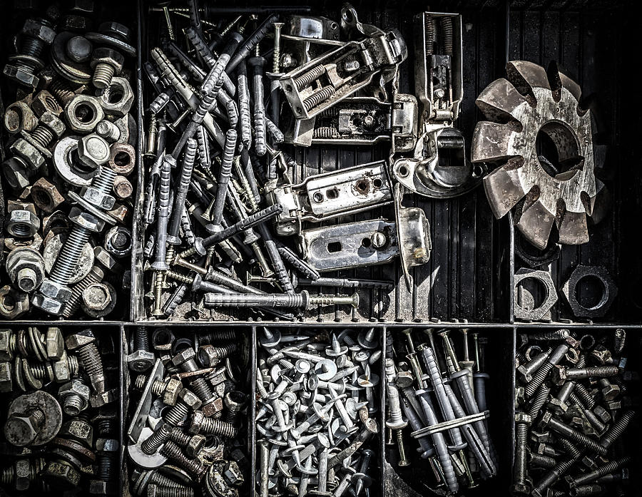 Assorted Collection of Nuts and Bolts Photograph by John Williams