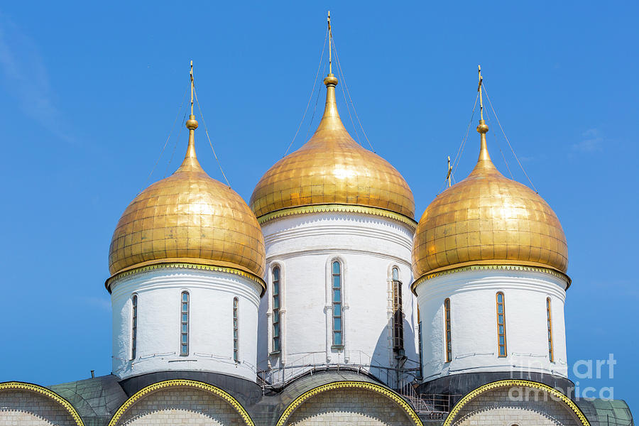 Assumption Cathedral Of Moscow Kremlin, Russia. Photograph