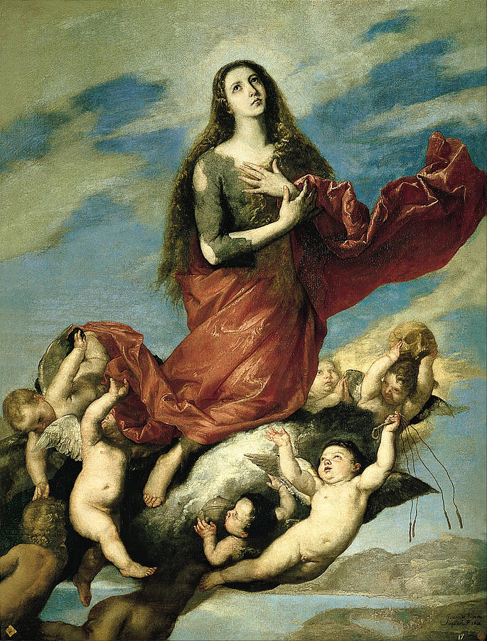Assumption of Mary Magdalene Painting by Jusepe de Ribera