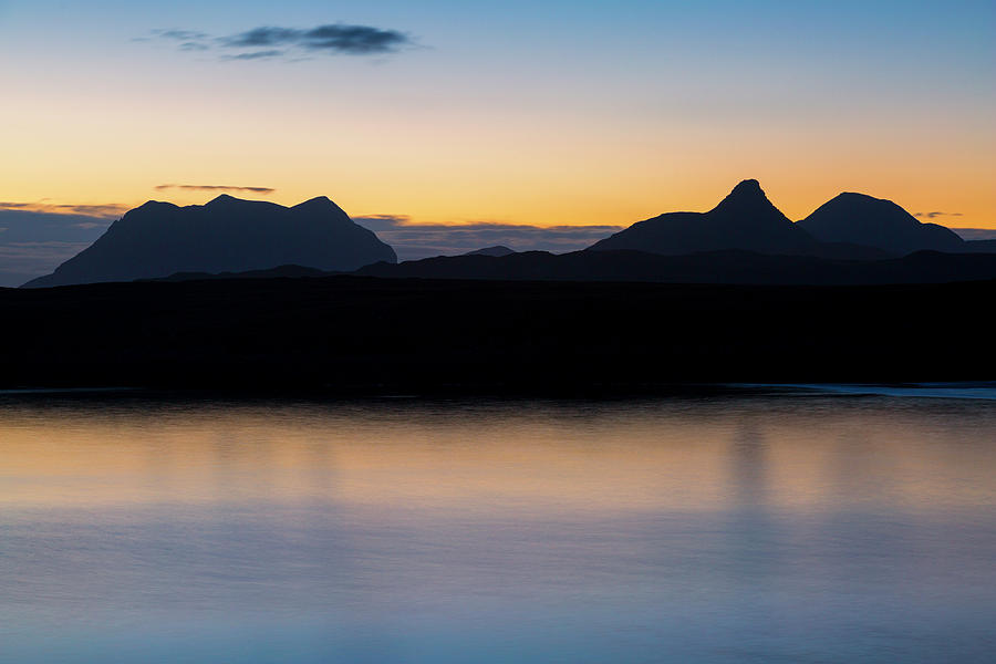Mountain Photograph - Assynt Mountains at Dawn by Derek Beattie
