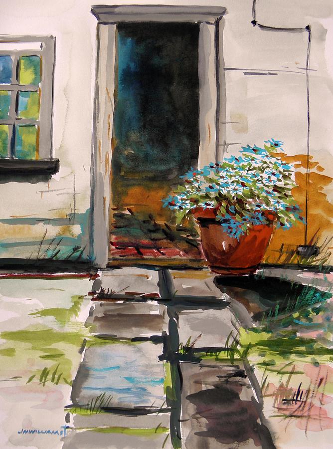 Asters by the Door Painting by John Williams