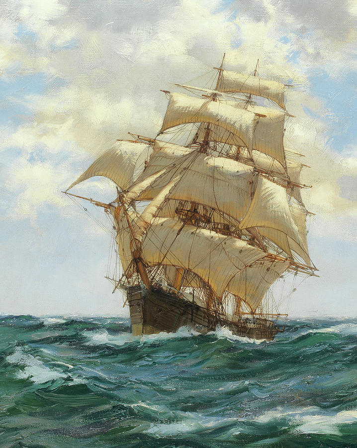 Asterion - Detail Painting by Montague Dawson