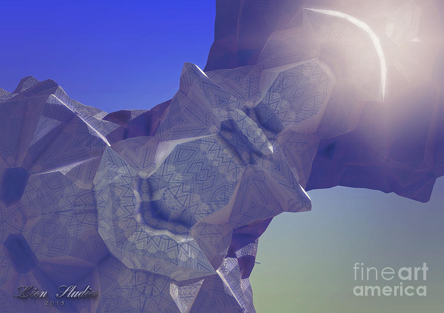Abstract Digital Art - Asteroid Out My Window by Melissa Messick