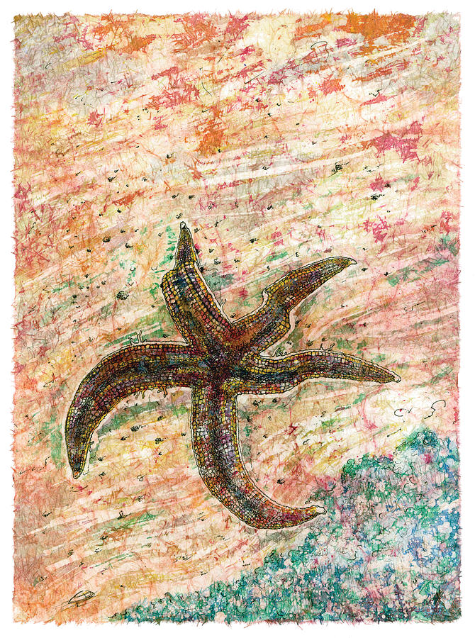 Starfish Painting - Asterozoa by Nick Cantrell Starfish Painting - Asterozoa by Nick Cantrell