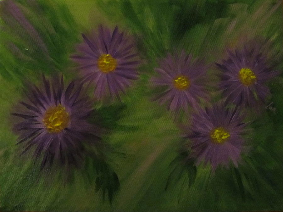 Fall Painting - Asters by Lorraine Centrella