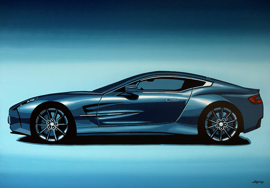 Aston Martin One 77 2009 Painting Painting by Paul Meijering