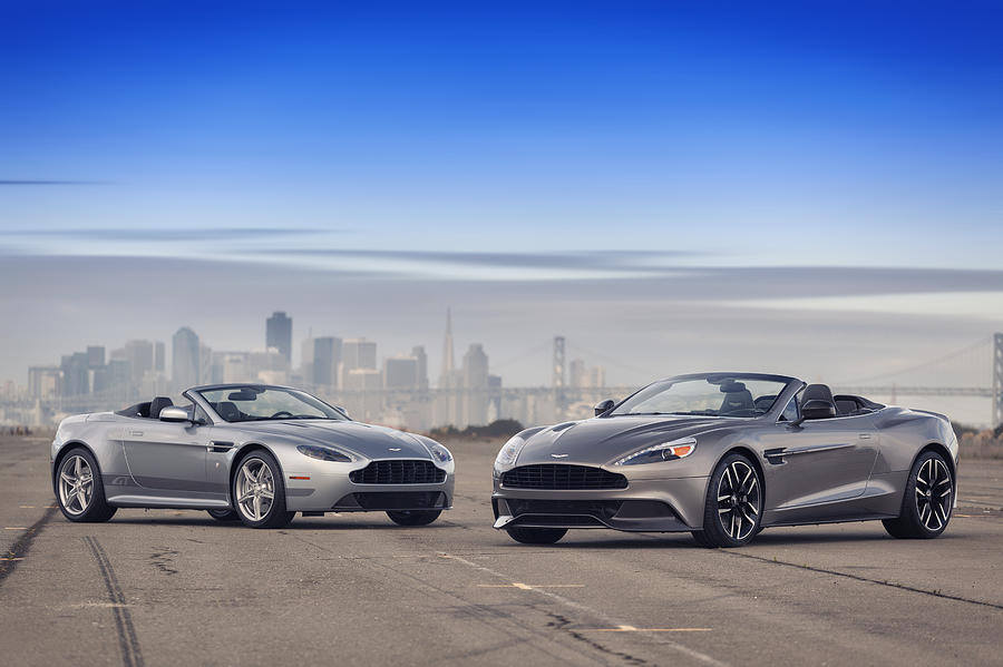 Aston Martin V8 Vantage Roadster and Vanquish Roadster Photograph by ItzKirb Photography
