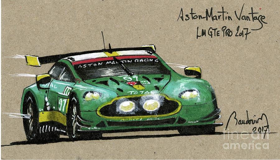 Aston Martin Vantage  Painting by Alain BAUDOUIN ABmotorART