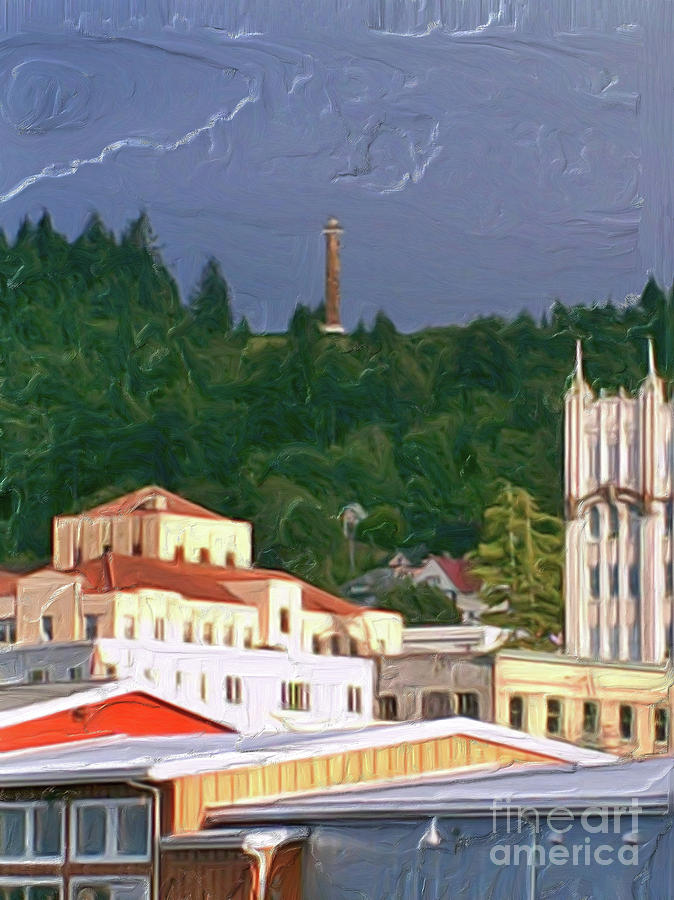 Landscape Painting - Astoria Oregon by Two Hivelys