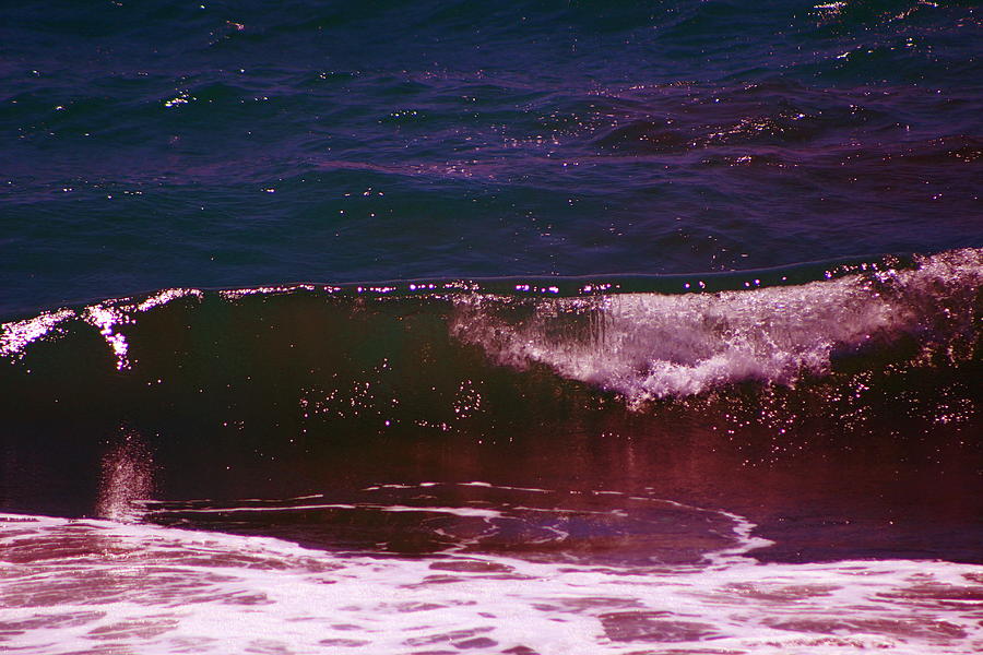 Astral Aura and Raspberry Splash Ocean Wave Photograph by Colleen Cornelius