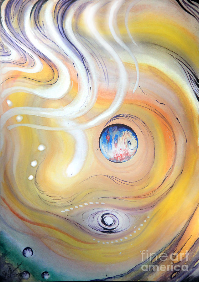 Space Painting - Astral vision. Earth and its energy by Sofia Goldberg