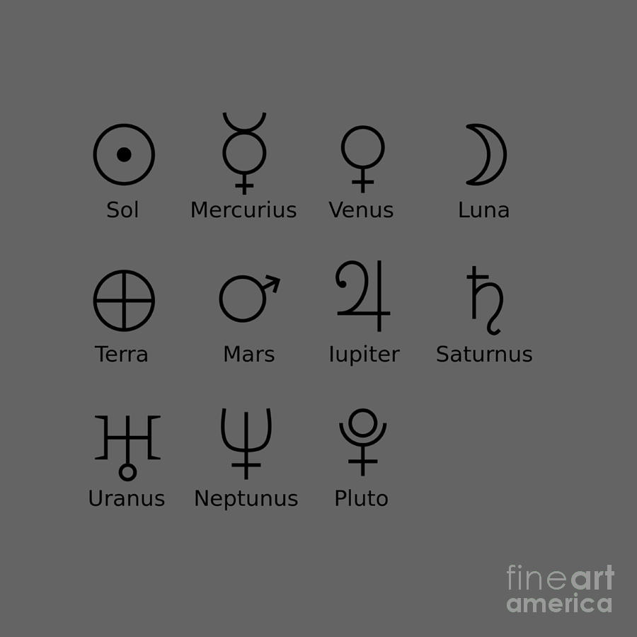 astrological glyphs