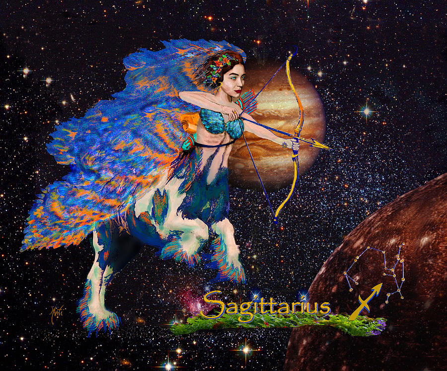 Centaur Painting - Astrology Sagittarius Angel  by Michele Avanti