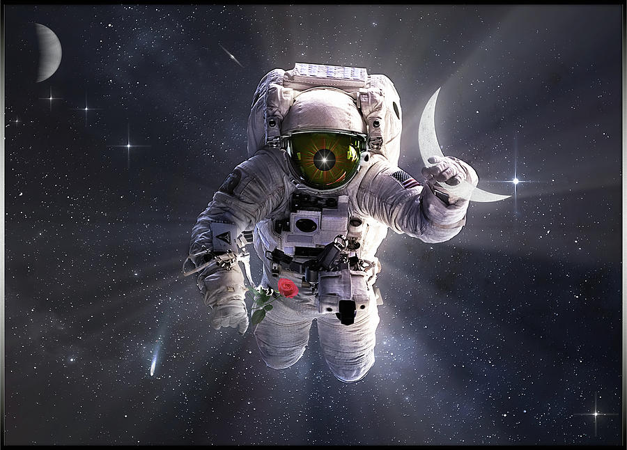 Astronaut Digital Art by Harald Dastis