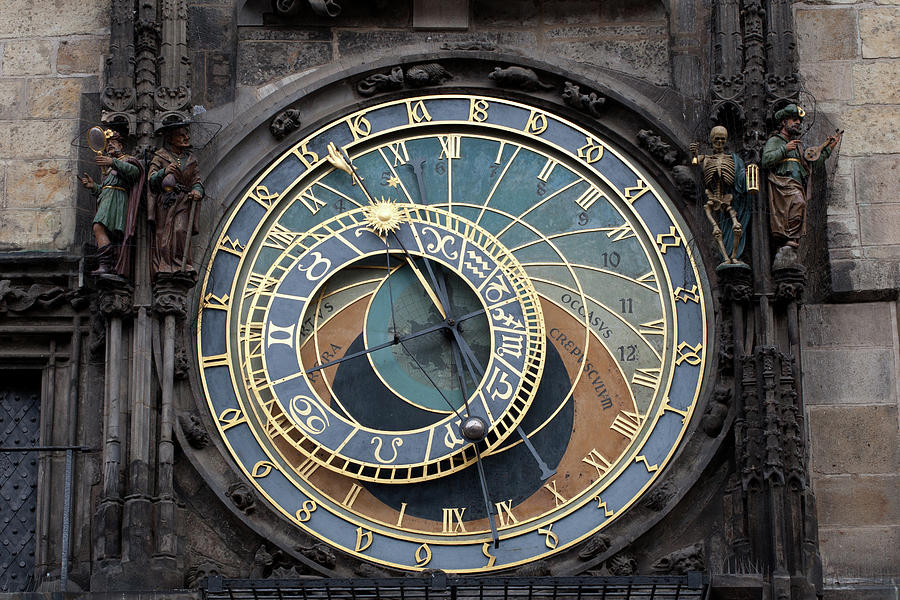 Astronomical Dial with Vanity, Miser, Death and Turk Photograph by Aivar Mikko
