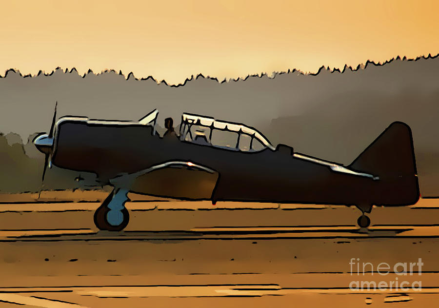 AT-6 SNJ Texan Strolling in the Sunset Light Photograph by Wernher Krutein