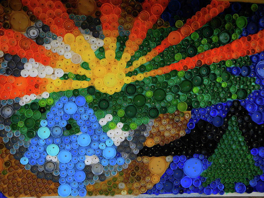 AT Art Made from Bottle Caps Photograph by Raymond Salani III