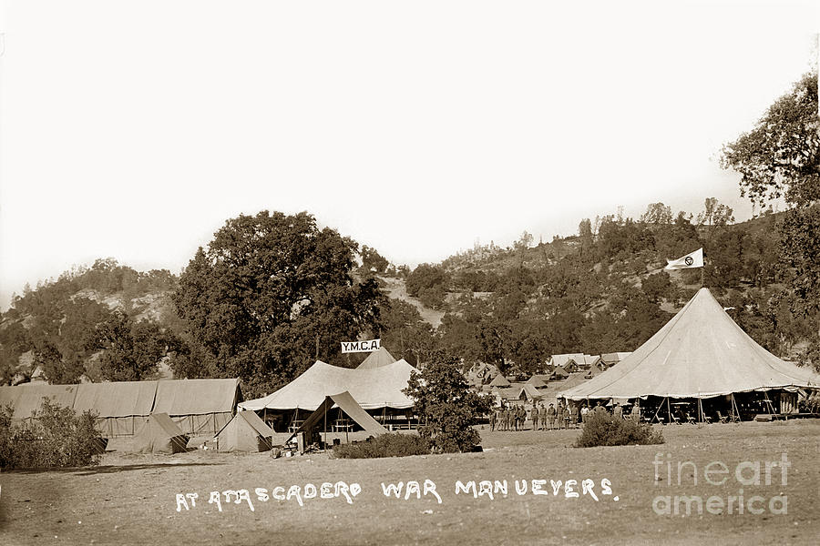 Atascadero Photograph - At Atascadero War Manuevers Circa 1915 by Monterey County Historical Society