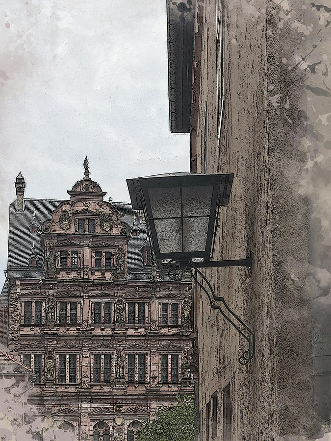 At Heidelberg Castle Digital Art by Gina Harrison