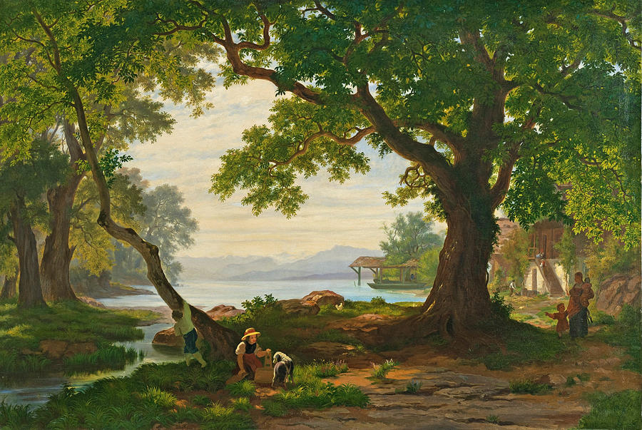 At Lake Sempach Painting by Robert Zuend