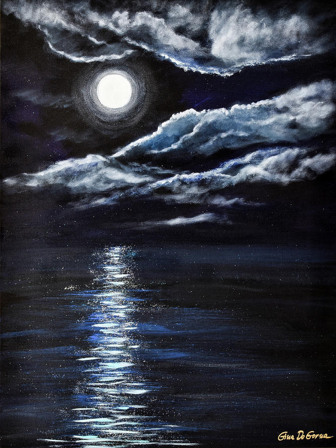 At Moonlight Painting by Gina De Gorna