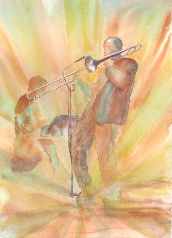 At One With the Music Painting by Debbie Lewis