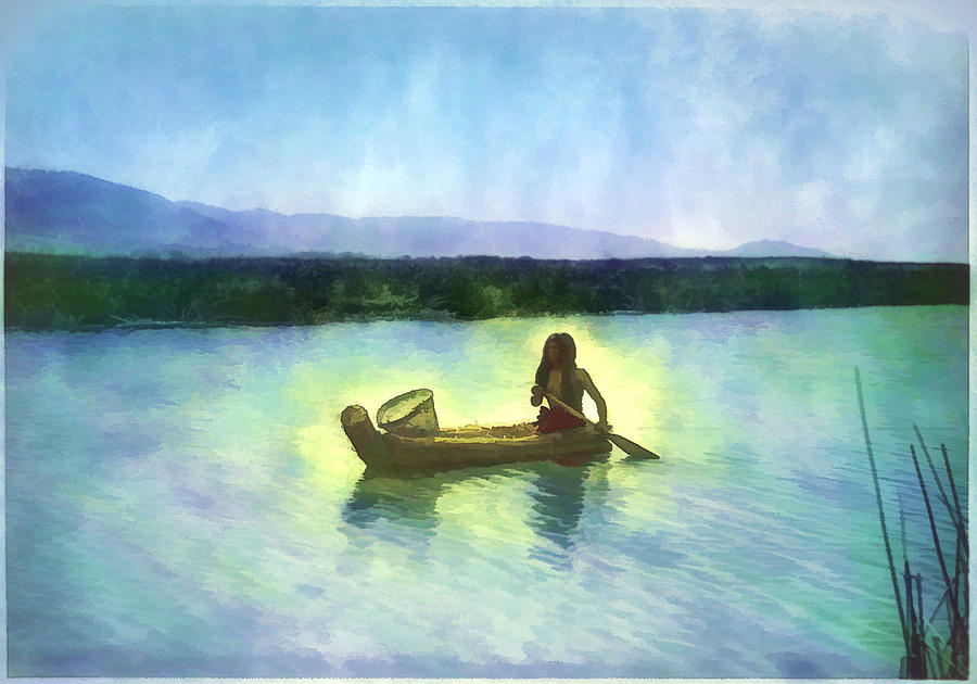 At Peace on the Water Digital Art by Rick Wicker