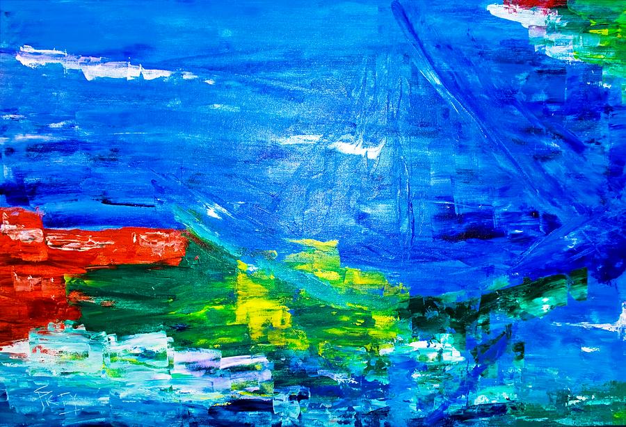 Abstract Painting - At Sea by Piety Dsilva