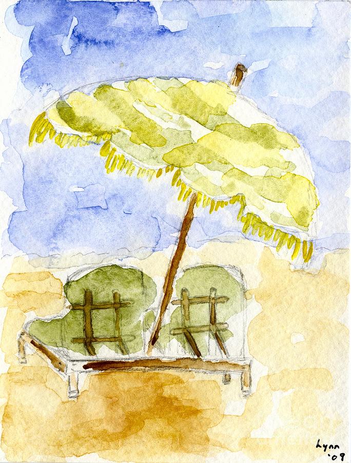 At the Beach Painting by Afinelyne