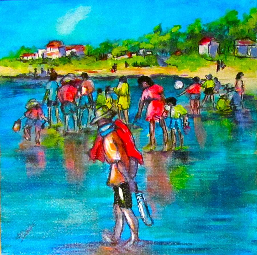 At the Beach Painting by Barbara OToole