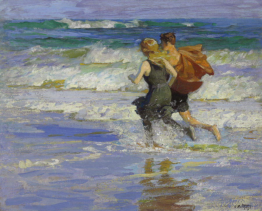 At the Beach Painting by Edward Henry Potthast - Fine Art America