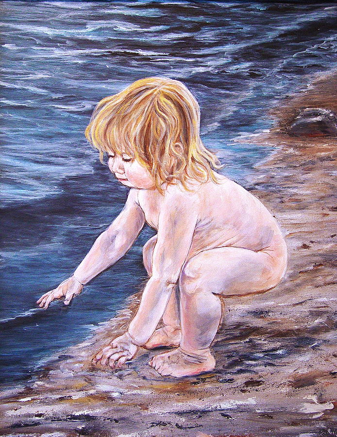 At the Beach II Painting by Bonnie Peacher