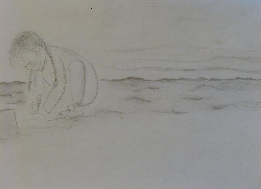 At the Beach Drawing by Janet Lipp At the Beach Drawing by Janet Lipp