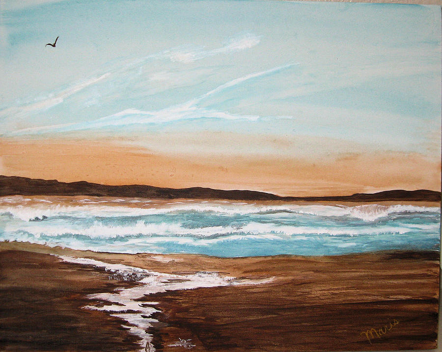At the Beach Painting by Maris Sherwood