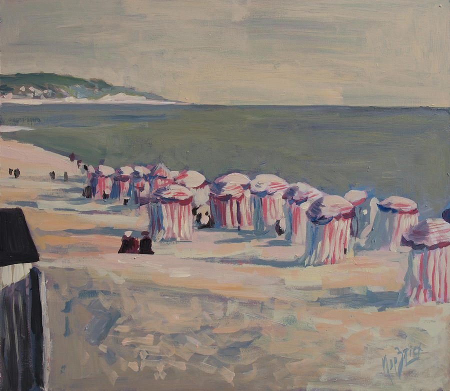 At the beach Painting by Nop Briex