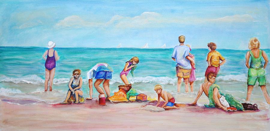 At the beach Painting by Patricia Piffath