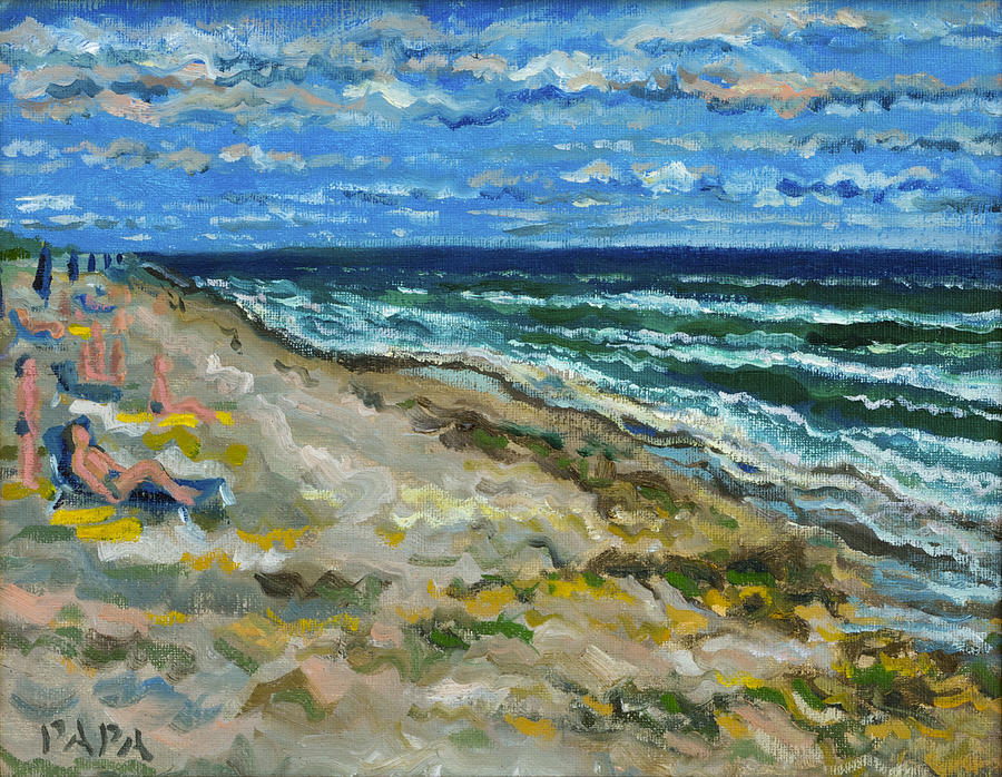 At the Beach Painting by Ralph Papa