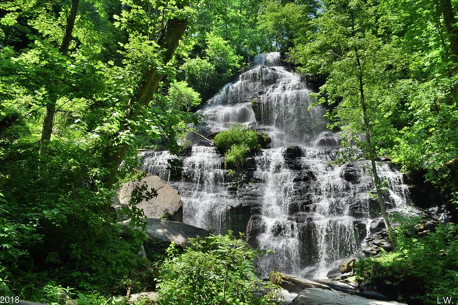 At The Bottom Of Issaqueena Falls South Carolina Summertime Photograph by Lisa Wooten