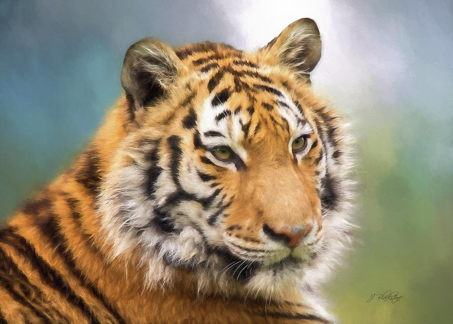 At The Center Of Your Being - Tiger Art Painting by Jordan Blackstone